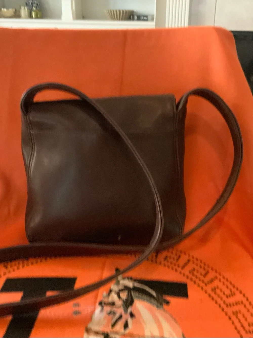 Coach Lexington  Dark Brown Leather Crossbody Bag